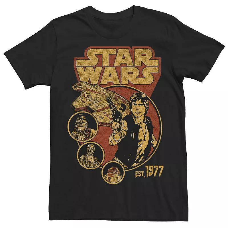 Mens Star Wars Est. 1977 Character Collage Poster Tee Product Image