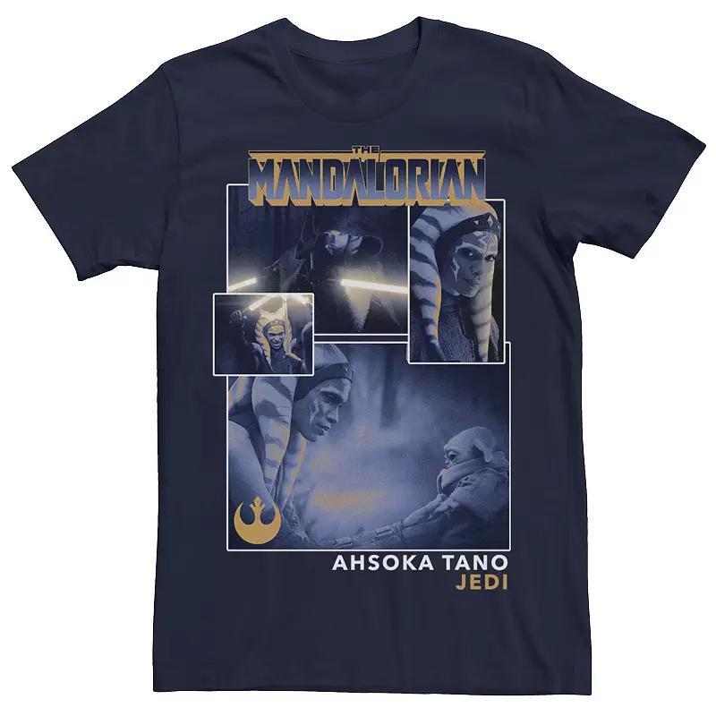 Big & Tall Star Wars: The Mandalorian Ahsoka Tano Jedi Collage R13 Tee, Mens Blue Product Image