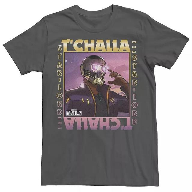 Mens Marvel What If TChalla Star Lord Poster Tee Blue Product Image