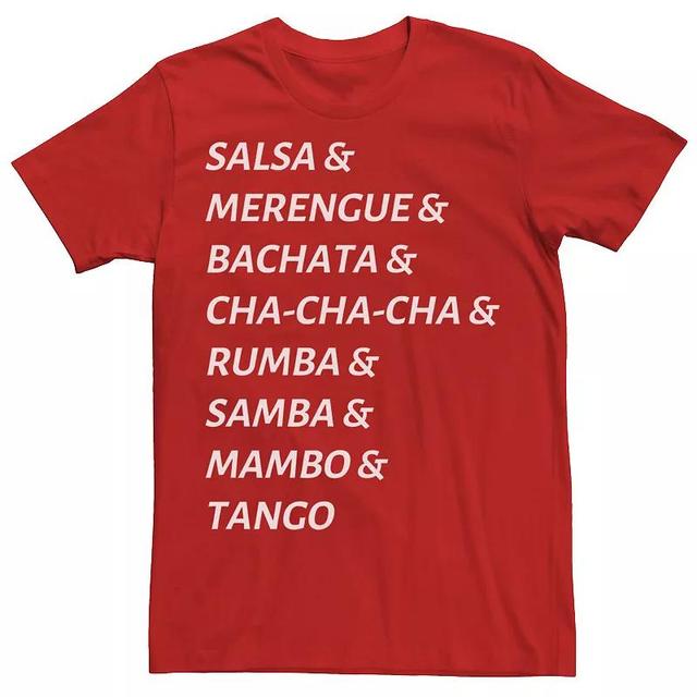 Mens Latin Dance Stack Text Tee Product Image