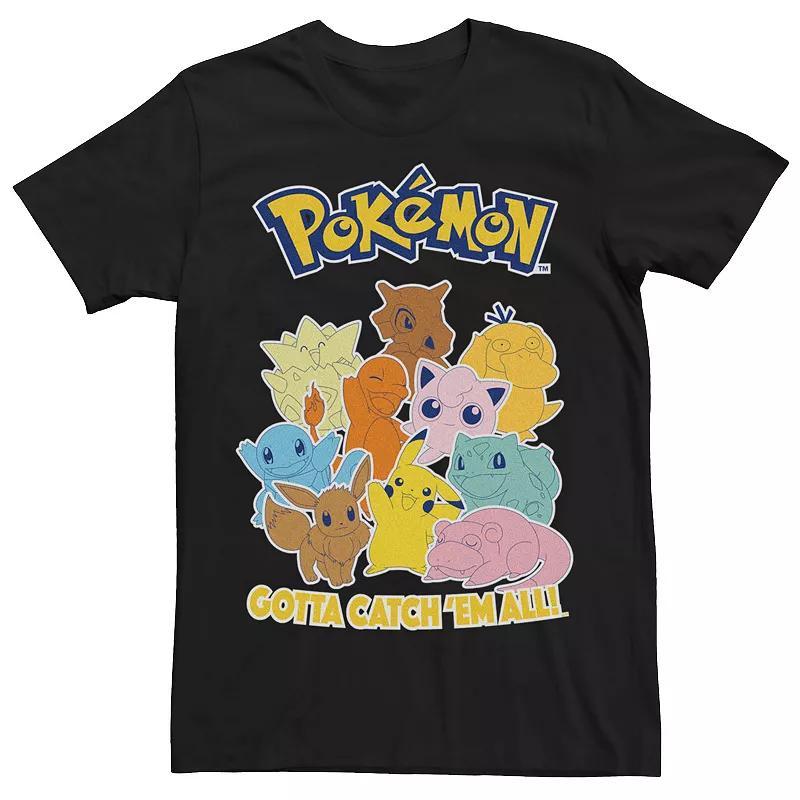 Mens and Womens Mad Engine Black Pokemon Catch Em All T-shirt Product Image