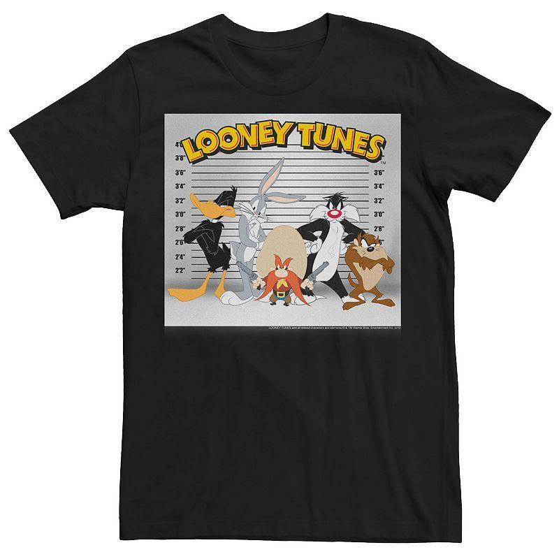 Mens Looney Tunes Mugshot Poster Tee Product Image