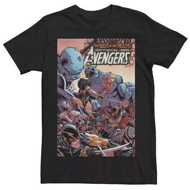 Mens Marvel Avengers The War of the Realms Comic Cover Tee Black Product Image