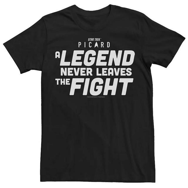 Mens Star Trek: Picard A Legend Never Leaves The Fight Tee Product Image