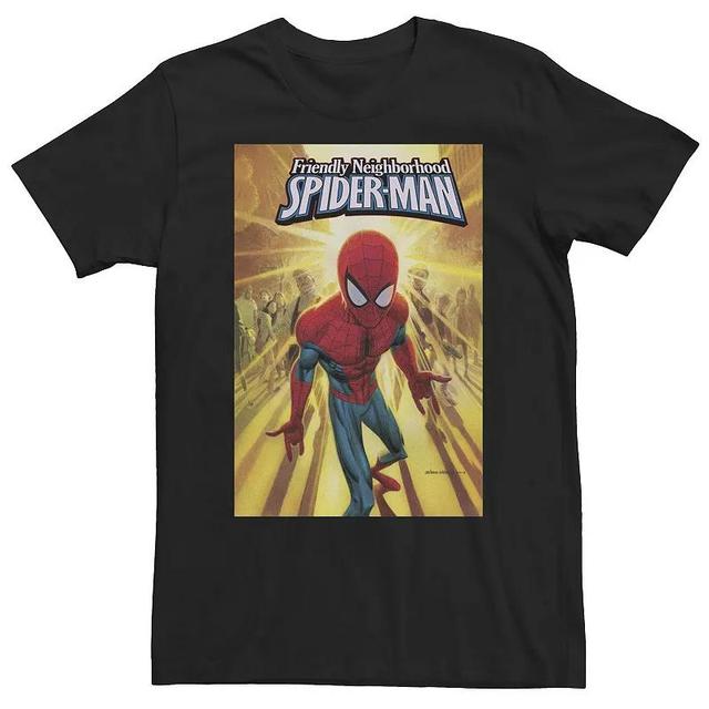 Big & Tall Marvel Comixology Spider-Man The Fight Below Comic Cover Tee, Mens Black Product Image