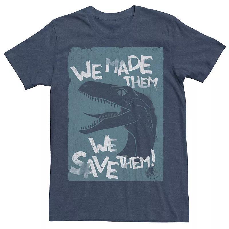 Mens Jurassic World Two We Made Them We Save Them Tee Dark Grey Product Image