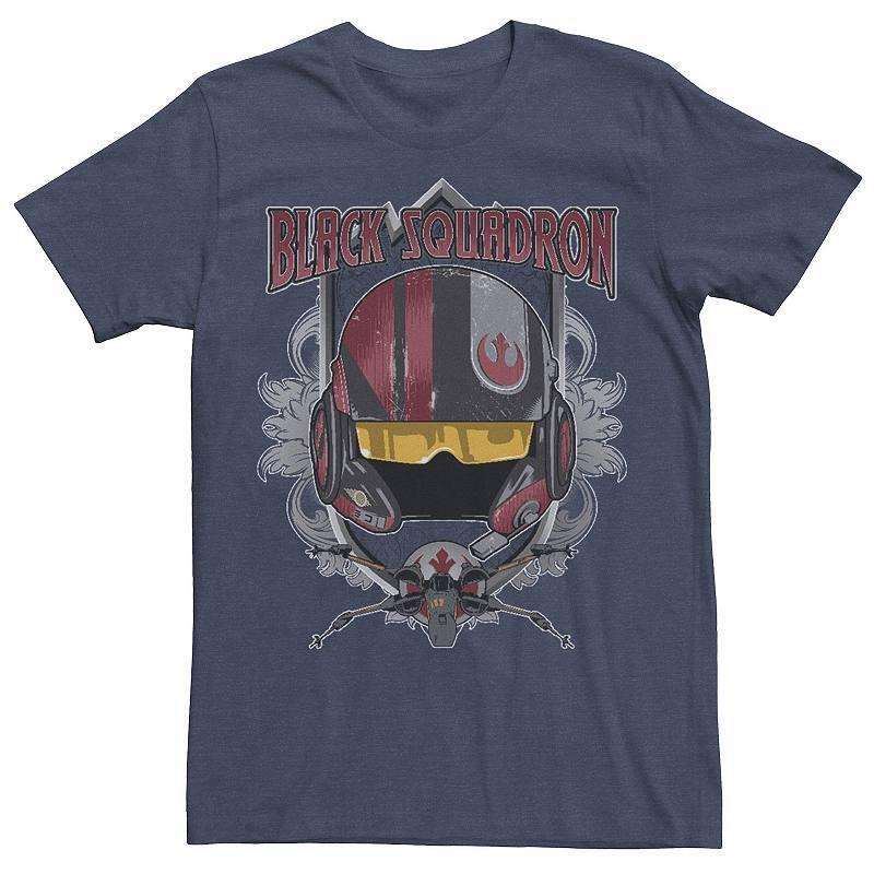 Mens Star Wars Black Squadron Helmet And X-Wing Tee Product Image