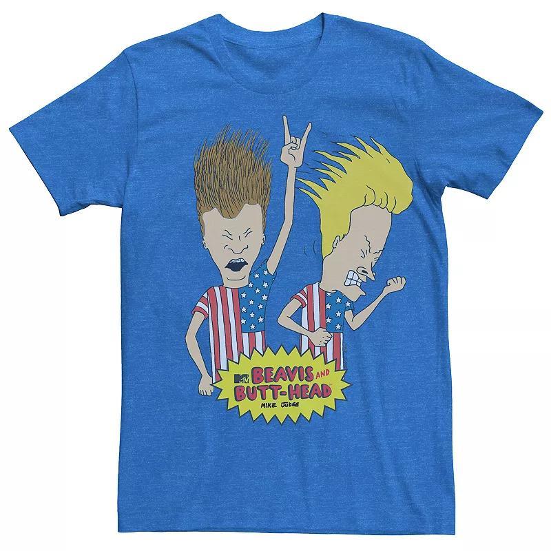 Mens Beavis and Butthead Americans Tee Royal Grey Product Image