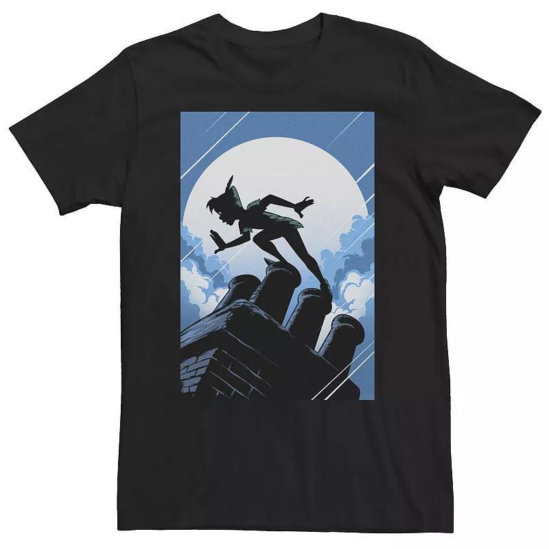 Big & Tall Disney Peter Pan Curious Shadow Silhouette Tee, Mens Product Image