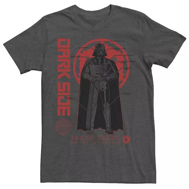 Mens Star Wars Darth Vader Schematic Tee Athletic Grey Product Image