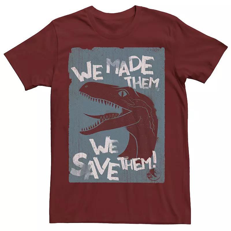 Mens Jurassic World Two We Made Them We Save Them Tee Grey Product Image