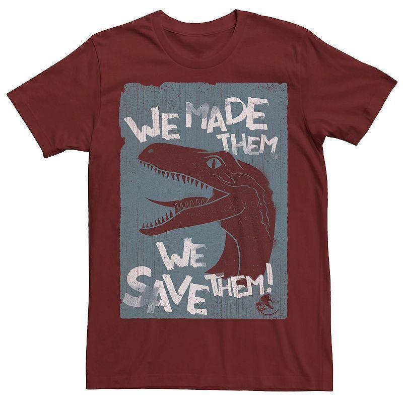 Mens Jurassic World Two We Made Them We Save Them Tee Blue Product Image