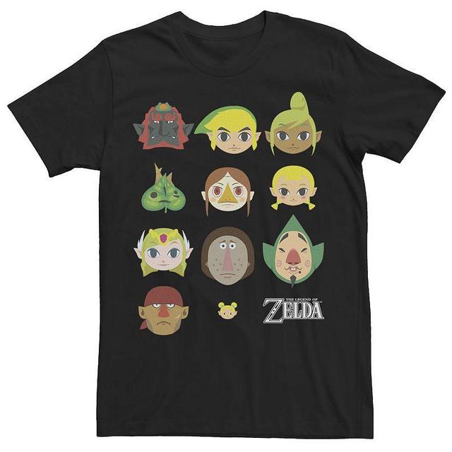 Mens Nintendo Legend of Zelda Simple Character Faces Tee Product Image