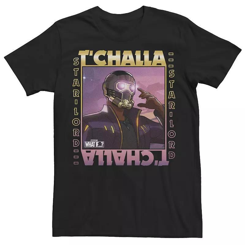 Mens Marvel What If TChalla Star Lord Poster Tee Blue Product Image