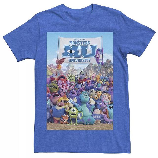 Disney / Pixars Monsters, Inc. Mens University Class Photo Tee Royal Grey Product Image