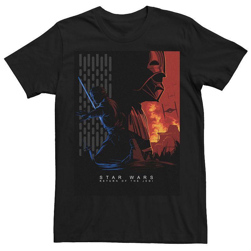 Mens Star Wars Return Of The Jedi Luke Vader Abstract Poster Graphic Tee Product Image