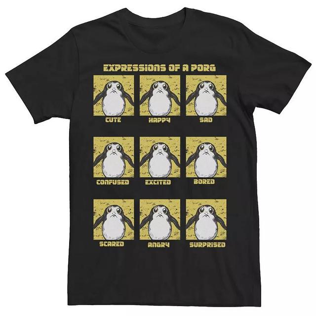 Mens Star Wars The Expressions Of A Porg Poster Tee Product Image