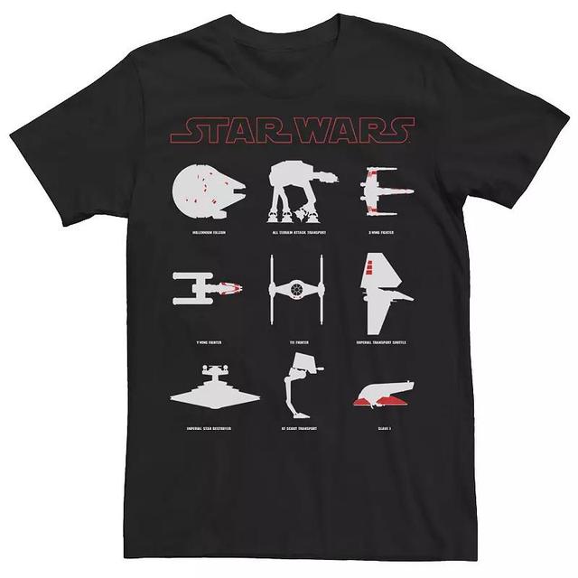 Mens Star Wars Hero and Villain Ships & Ground Patrol Tee Product Image