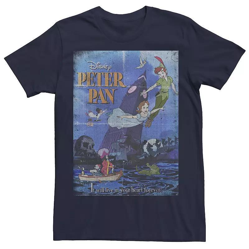 Disneys Tinkerbell Pan Poster Vintage Mens Tee Blue Product Image