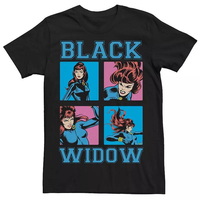 Mens Marvel Widow Classic Retro Comic Boxed Up Action Shot Tee Product Image