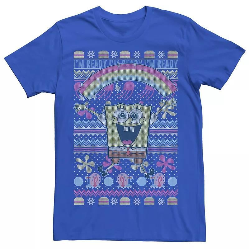 Mens Spongebob Squarepants Ugly Christmas Sweater Tee Product Image