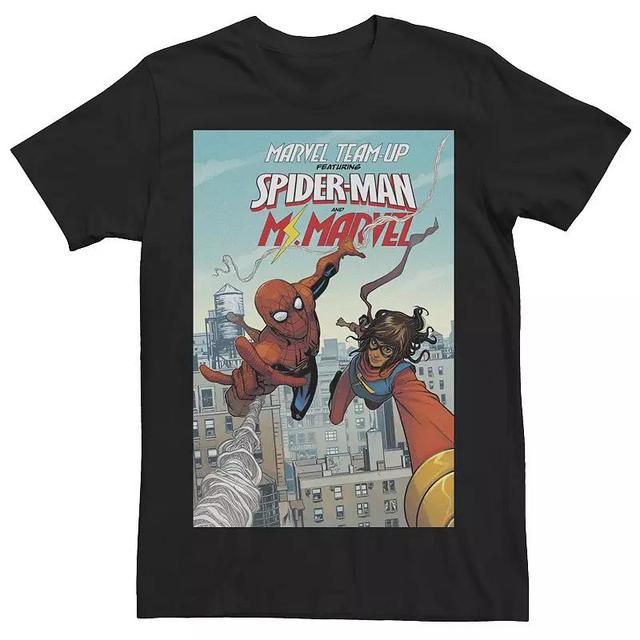 Mens Marvel Spider-Man & Ms. Marvel Team Up Comic Book Cover Tee Product Image