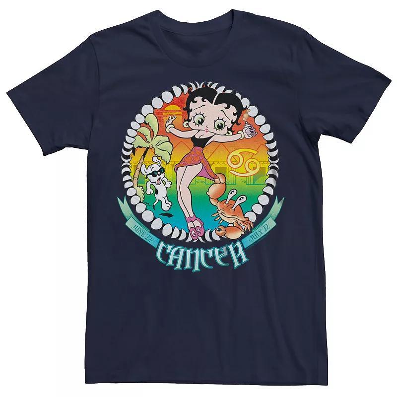 Mens Betty Boop Cancer Horoscope Tee Blue Product Image