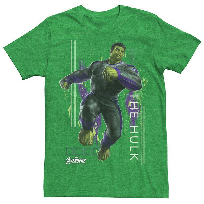 Mens Marvel Avengers Endgame Hulk Space Geometric Tee Kelly Grey Product Image