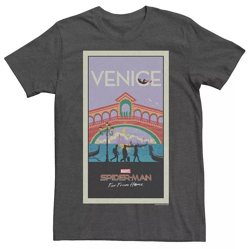 Mens Marvel Spider-Man Far From Home Venice Abstract Movie Poster Graphic Tee Grey Heather Product Image