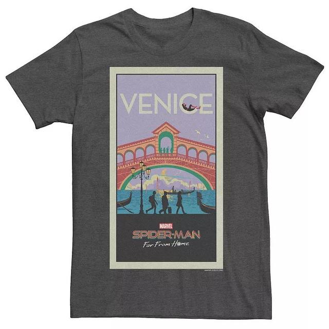 Mens Marvel Spider-Man Far From Home Venice Abstract Movie Poster Graphic Tee Product Image