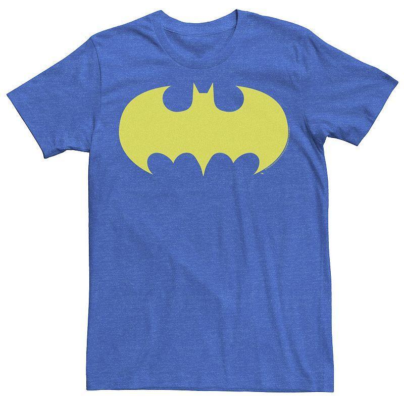 Mens DC Comics Batman Solid Chest Logo Tee Royal Grey Product Image