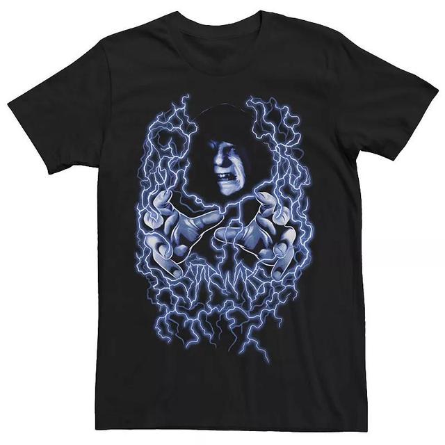 Big & Tall Star Wars Emperor Palpatine Electricity Shock Portrait Tee, Mens Black Product Image