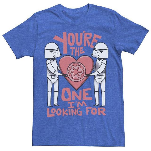 Mens Star Wars Valentines Day Youre The One Im Looking For Tee Royal Grey Product Image