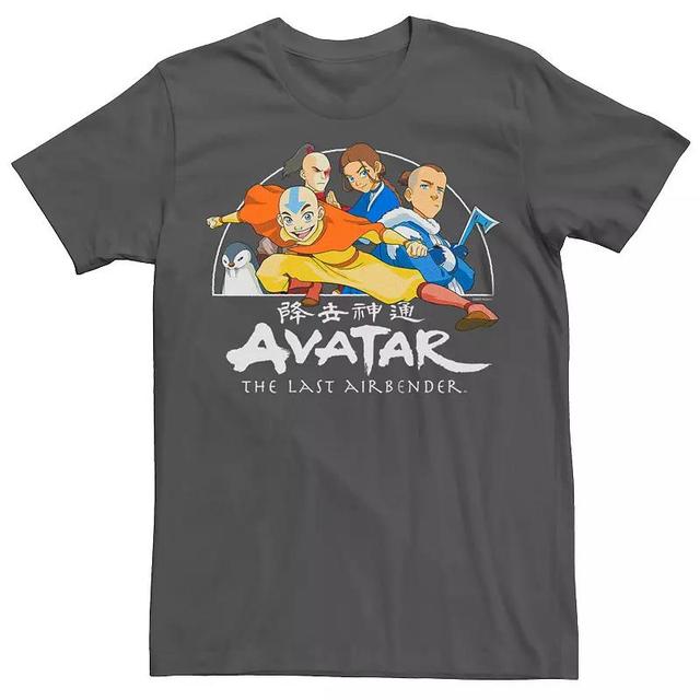 Mens Avatar The Last Airbender Main Characters Tee Grey Product Image