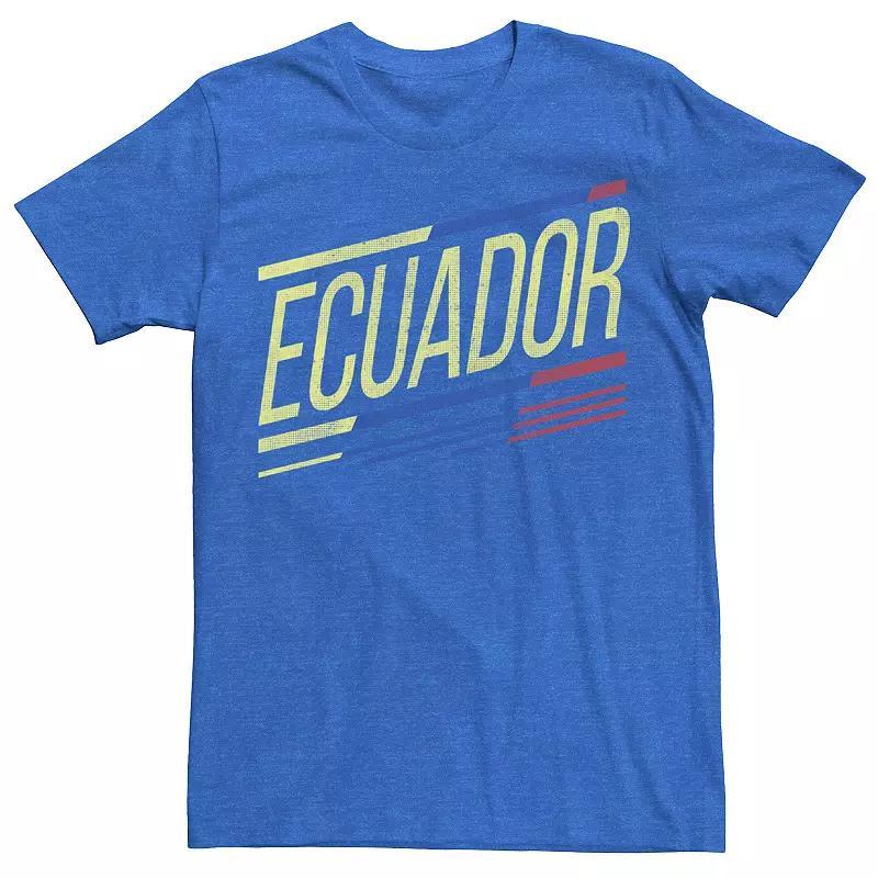 Mens Gonzales Ecuador Slanted Stripe Logo Tee Royal Grey Product Image