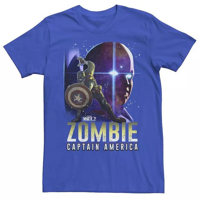 Mens Marvel What If Cap and Watcher Zombie Poster Tee, Boys Grey Product Image