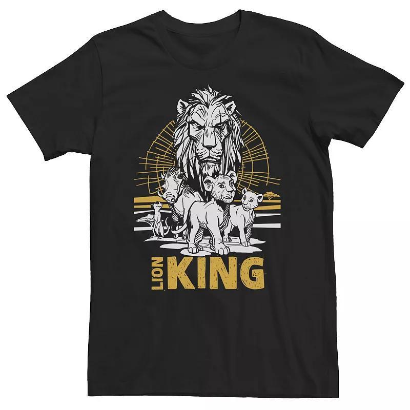 Big & Tall Disney The Lion King Live Action Group Shot Sketch Poster Tee, Mens Product Image