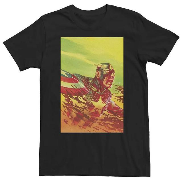 Marvel Big & Tall Marvel Captain America Winter In America Comic Tee, Men's, Size: XL Tall, Black Product Image