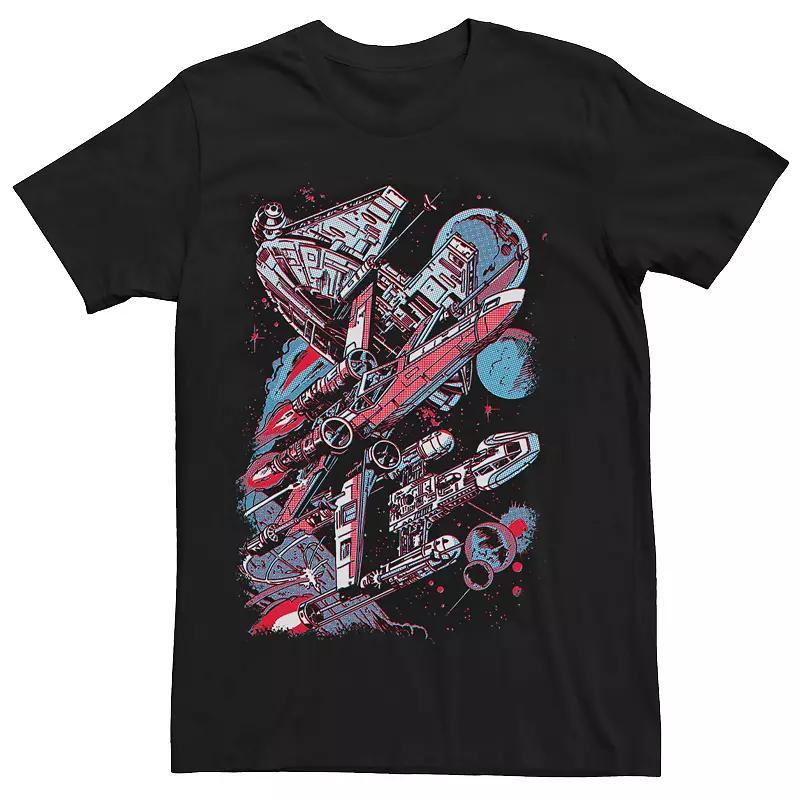 Mens Star Wars Spaceships Poster Graphic Tee Product Image