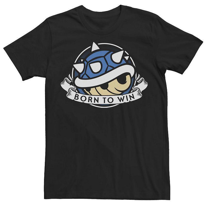 Mens Mario Kart Blue Shell Born To Win Tee Product Image