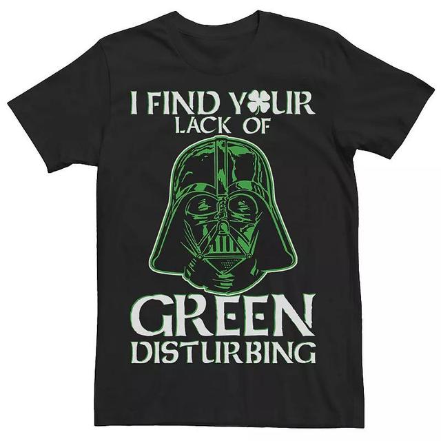 Big & Tall Star Wars Darth Vader I Find Your Lack Of Green Disturbing St. Patricks Day Tee, Mens Product Image