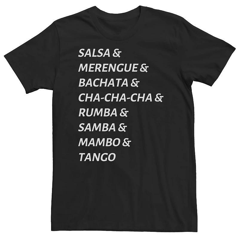 Big & Tall HHM Latin Dance Stack Text Tee, Mens Product Image