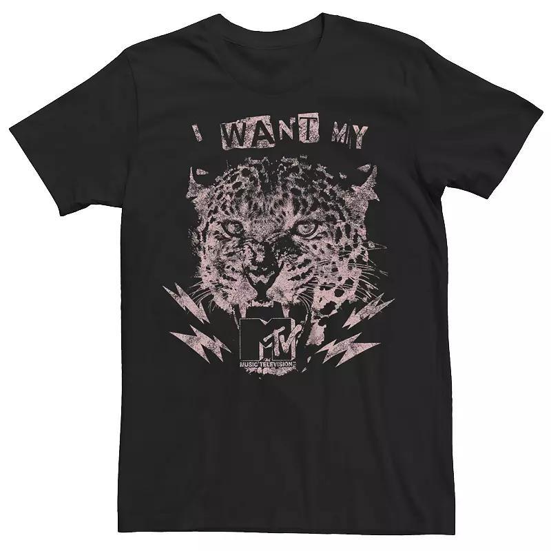 Mens MTV I Want My MTV Cheetah Poster Graphic Tee Product Image