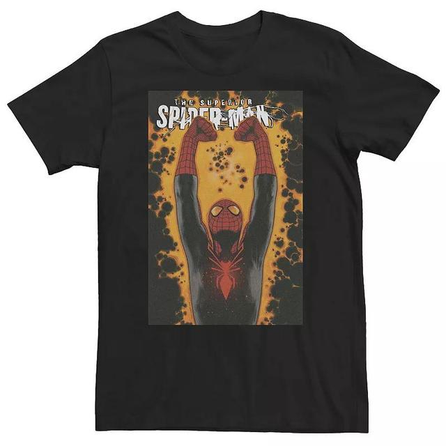 Big & Tall Marvel Comixology Superior Spider-Man Powered Up Comic Cover Tee, Mens Black Product Image