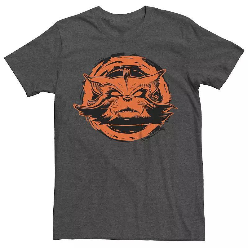 Mens Marvel Guardians Of The Galaxy Rocket Raccoon Face Graphic Tee Grey Heather Product Image