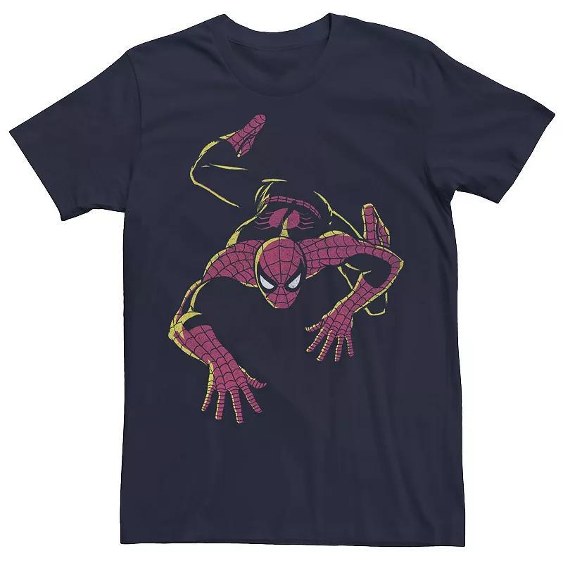 Mens Marvel Spider-Man Crawl Dark Portrait Tee Blue Product Image