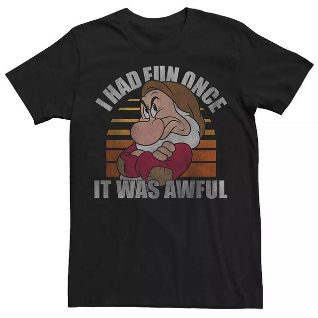 Disneys Snow White And the Seven Dwarfs Mens Grumpy Had Fun Graphic Tee Product Image