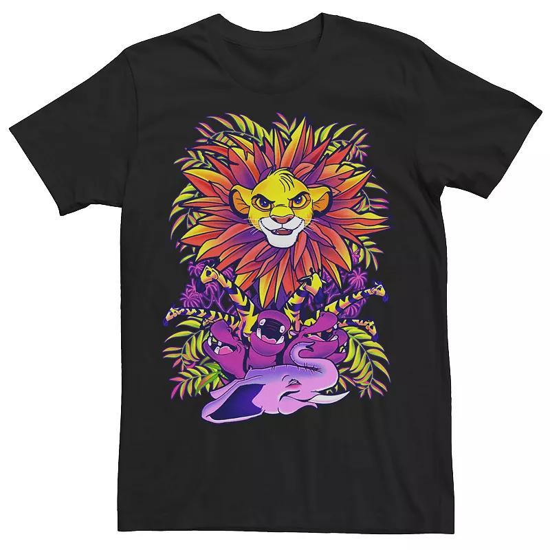 Mens Disney Lion King Simba Ornate Color Pop Jungle Portrait Tee Product Image