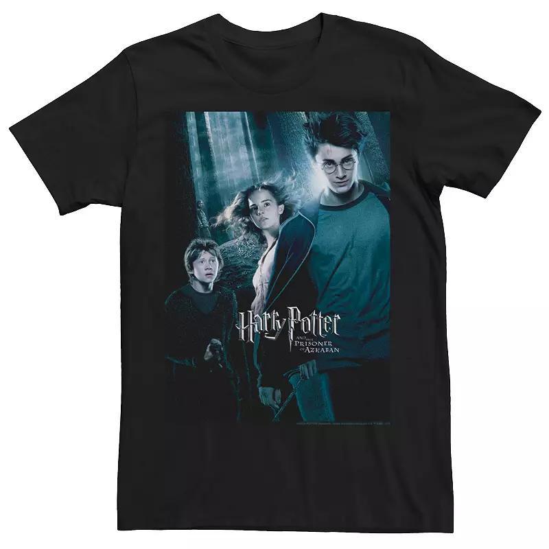 Mens Harry Potter Prisoner Of Azkaban Forbidden Forest Group Shot Poster Graphic Tee Black Product Image