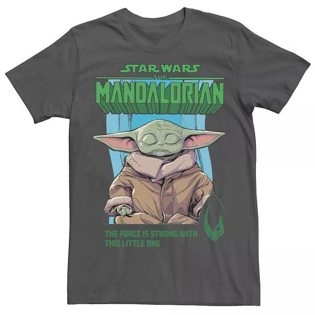 Mens Star Wars The Mandalorioan Meditating Grogu Poster Tee Grey Product Image